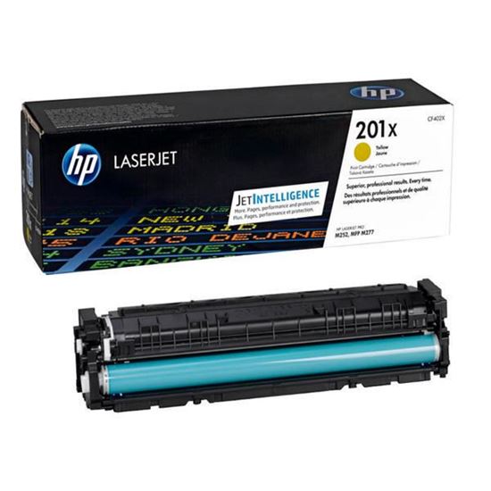 Picture of HP 201X High Yield Yellow Original Toner Cartridge (CF402X Laser Toner)