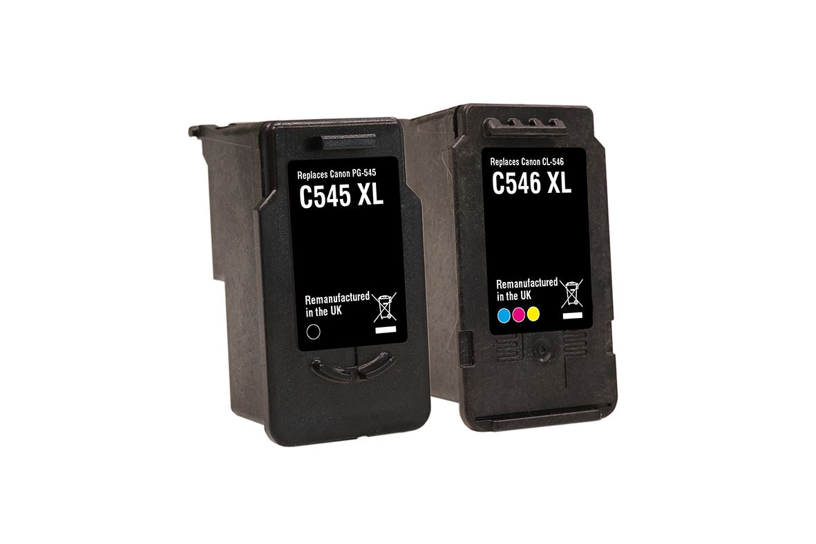 Canon PG-545XL Black & CL-546XL Colour Recycled Ink Cartridges