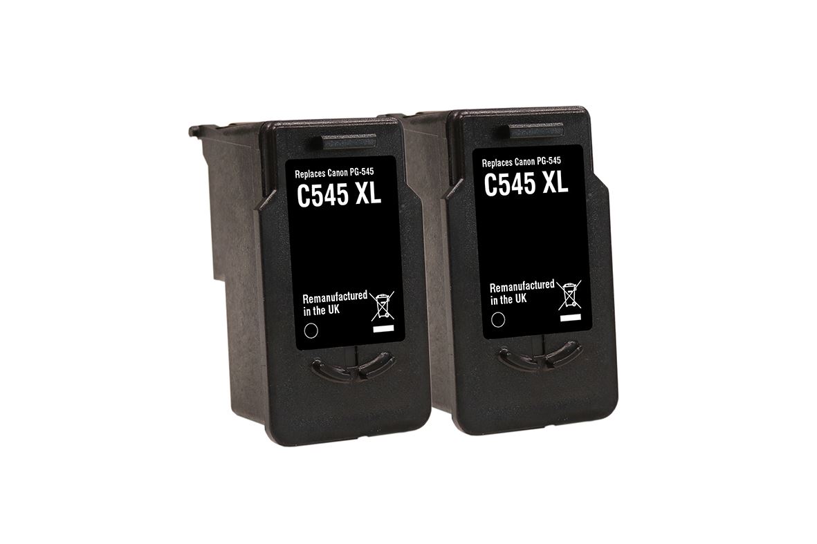 Canon PG-545XL Black Recycled Ink Cartridge Twin Pack