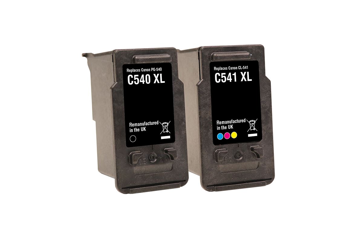 Canon PG-540XL Black & CL-541XL Colour Recycled Ink Cartridges