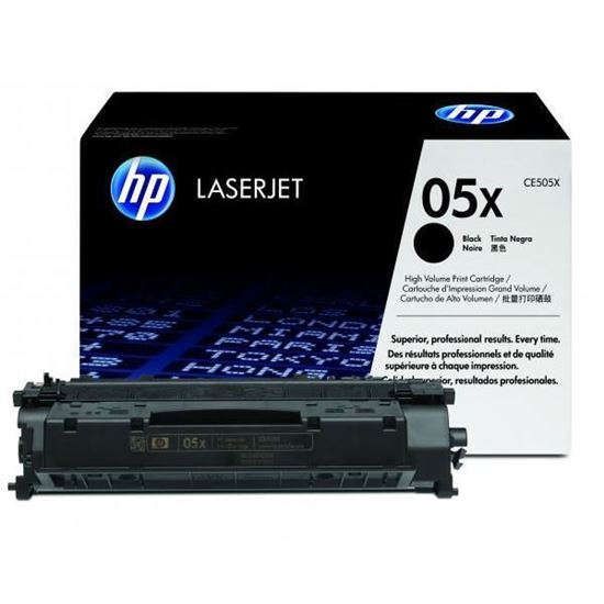 Picture of HP 05X High Yield Black Original Toner Cartridge (CE505X Laser Toner)