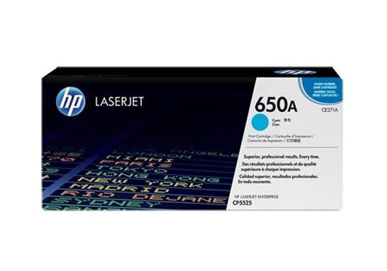 Picture of HP 650A Cyan Original Toner Cartridge (CE271A Laser Toner)