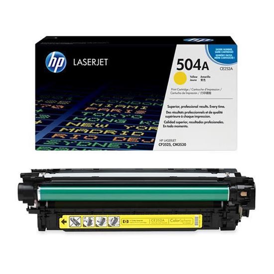 Picture of HP 504A Yellow Original Toner Cartridge (CE252A Laser Toner)