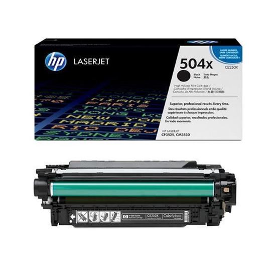 Picture of HP 504X High Yield Black Original Toner Cartridge (CE250X Laser Toner)