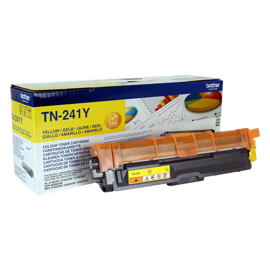 Picture of Brother TN-241Y Yellow Original Toner Cartridge (TN241Y Laser Toner)