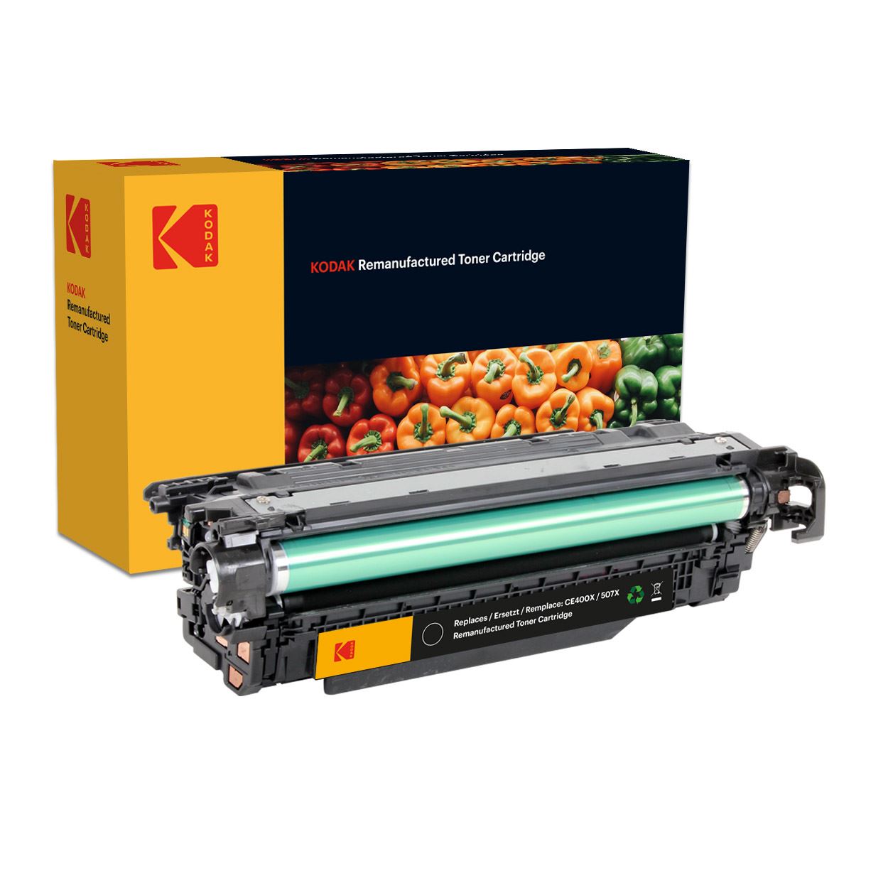 HP 507X High Yield Black Kodak Replacement Toner Cartridge | Red Bus Cartridges