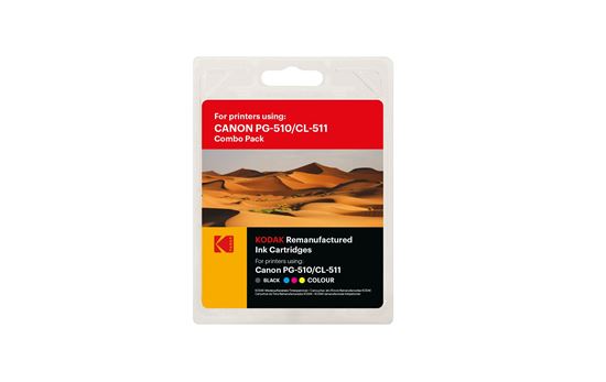 Picture of Kodak Replacement Canon PG-510 Black & CL-511 Colour Ink Cartridge Combo Pack