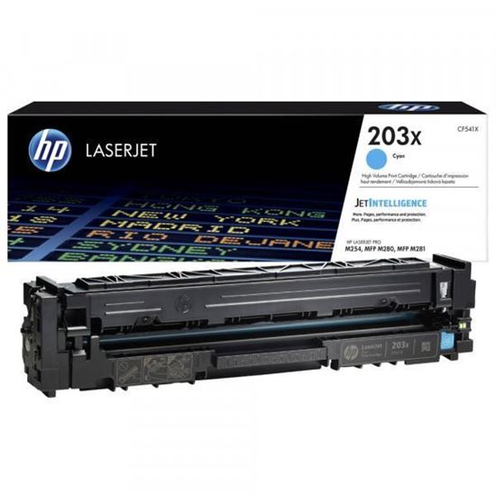 Picture of HP 203X High Yield Cyan Original Toner Cartridge (CF541X Laser Toner)