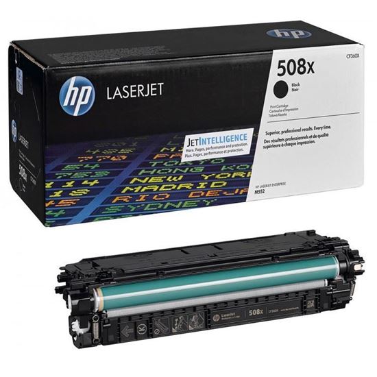 Picture of HP 508X High Yield Black Original Toner Cartridge (CF360X Laser Toner)