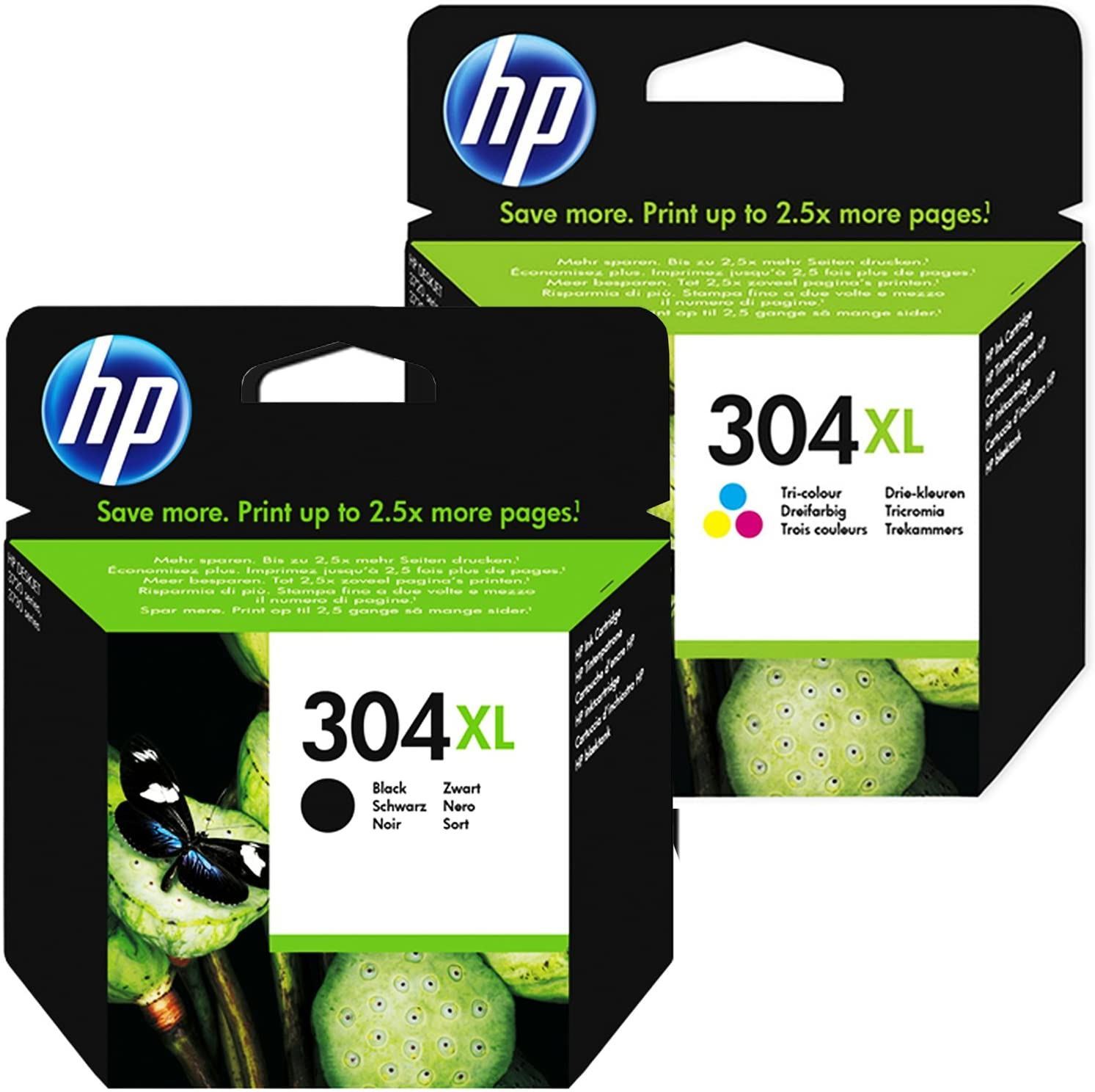 HP 304XL Black & Colour Original Ink Cartridge Combo Pack