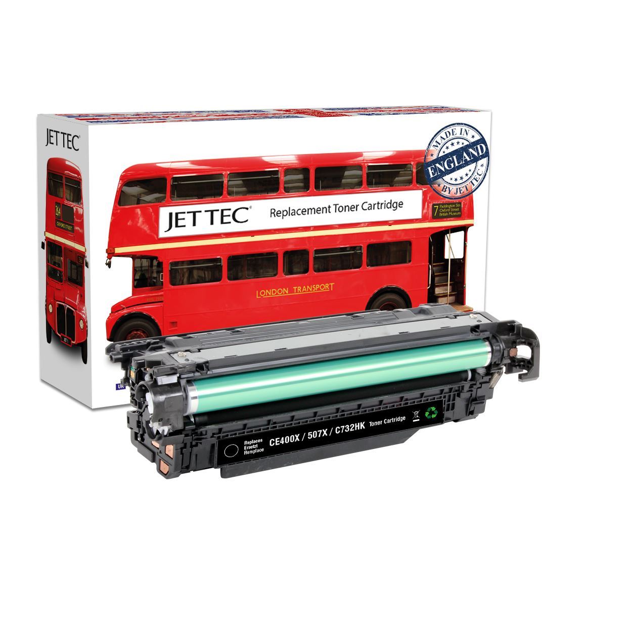 HP 507X High Black Recycled Toner Cartridge (CE400X) | Red Bus Cartridges