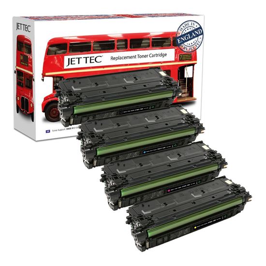 Picture of Red Bus Recycled HP 508X High Yield Black, Cyan, Magenta, Yellow (CF360/1/2/3X) Toner Cartridge Multipack