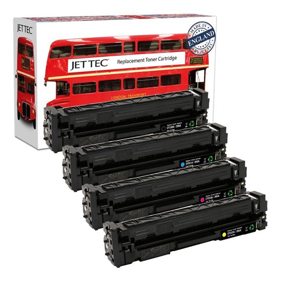 Picture of Red Bus Recycled HP 205A Black, Cyan, Magenta, Yellow (CF530/1/2/3A) Toner Cartridge Multipack