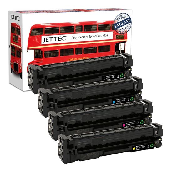 Picture of Red Bus Recycled HP 203A Black, Cyan, Magenta, Yellow (CF540/1/2/3A) Toner Cartridge Multipack